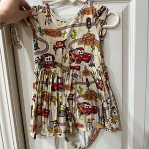 Cars Cartoon Print Bamboo Romper